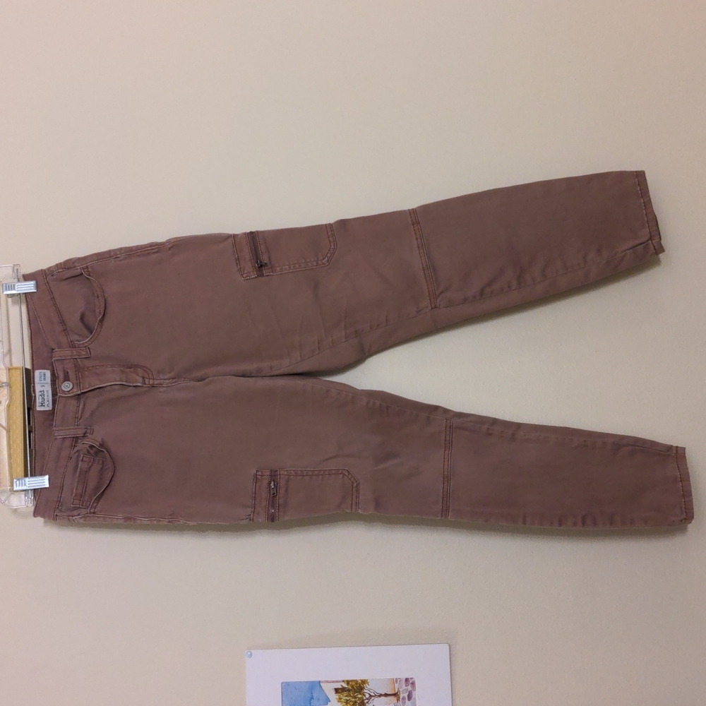 Mudd flx stretch 9 utility skinny purple jeans